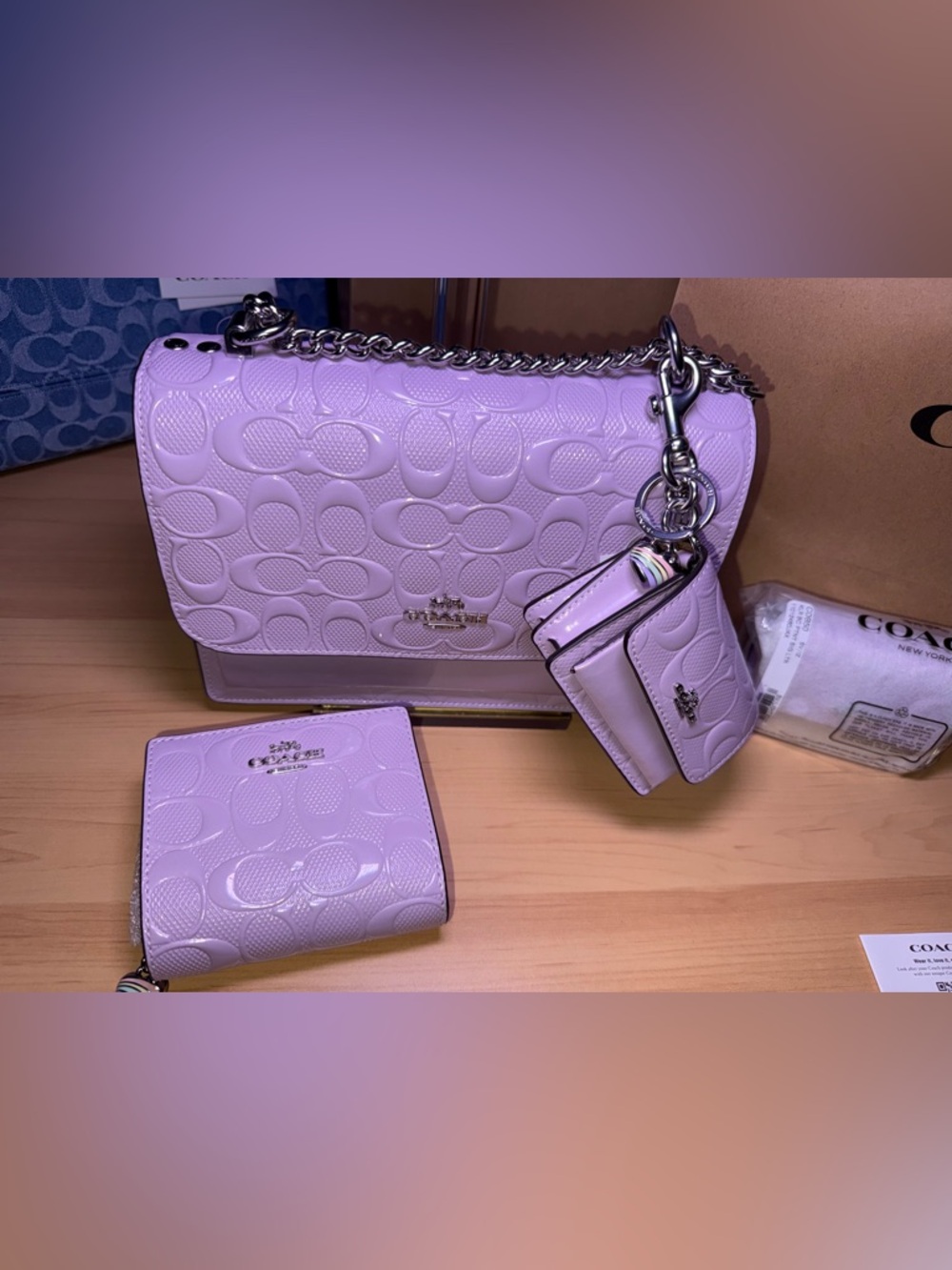 Coach Klare Crossbody shoulder bag, CHARM and Wallet - Picture 16 of 16